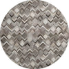 Piper Looms Mayfield Herringbone AMF100 Gray Machine Washable Area Rug Round Main Image