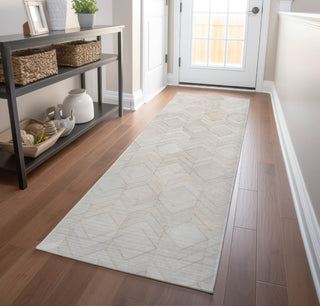 Piper Looms Mayfield Herringbone AMF100 Ivory Machine Washable Area Rug Runner Lifestyle Image Feature
