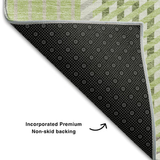Piper Looms Mayfield Plaid AMF1000 Aloe Machine Washable Area Rug Backing Image