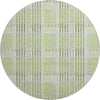 Piper Looms Mayfield Plaid AMF1000 Aloe Machine Washable Area Rug Round Main Image