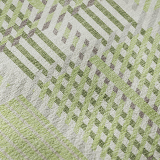 Piper Looms Mayfield Plaid AMF1000 Aloe Machine Washable Area Rug Swatch Image