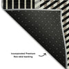 Piper Looms Mayfield Plaid AMF1000 Black Machine Washable Area Rug Backing Image