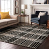 Piper Looms Mayfield Plaid AMF1000 Black Machine Washable Area Rug Lifestyle Image Feature