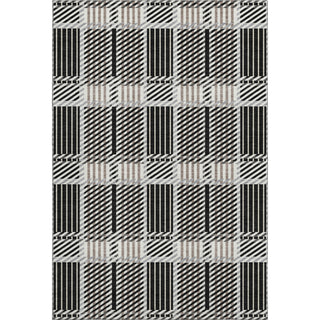 Piper Looms Mayfield Plaid AMF1000 Black Machine Washable Area Rug main image