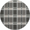 Piper Looms Mayfield Plaid AMF1000 Black Machine Washable Area Rug Round Main Image