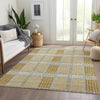 Piper Looms Mayfield Plaid AMF1000 Gold Machine Washable Area Rug Lifestyle Image Feature