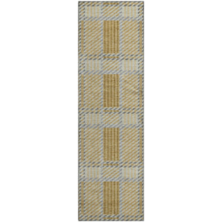 Piper Looms Mayfield Plaid AMF1000 Gold Machine Washable Area Rug Runner Main Image