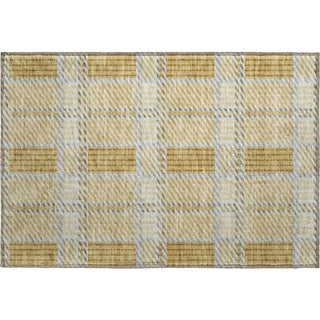 Piper Looms Mayfield Plaid AMF1000 Gold Machine Washable Area Rug Scatter Main Image
