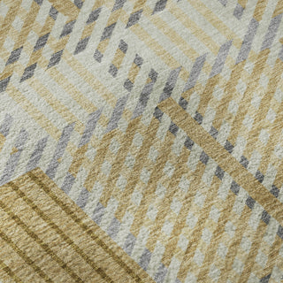 Piper Looms Mayfield Plaid AMF1000 Gold Machine Washable Area Rug Swatch Image