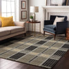 Piper Looms Mayfield Plaid AMF1000 Gray Machine Washable Area Rug Lifestyle Image Feature