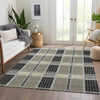 Piper Looms Mayfield Plaid AMF1000 Gray Machine Washable Area Rug Lifestyle Image Feature