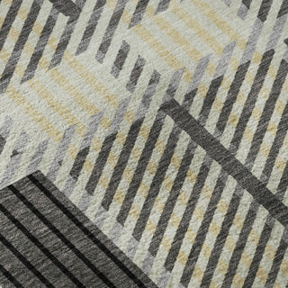 Piper Looms Mayfield Plaid AMF1000 Gray Machine Washable Area Rug Swatch Image