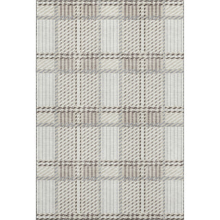 Piper Looms Mayfield Plaid AMF1000 Ivory Machine Washable Area Rug main image