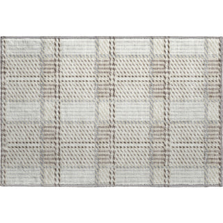 Piper Looms Mayfield Plaid AMF1000 Ivory Machine Washable Area Rug Scatter Main Image