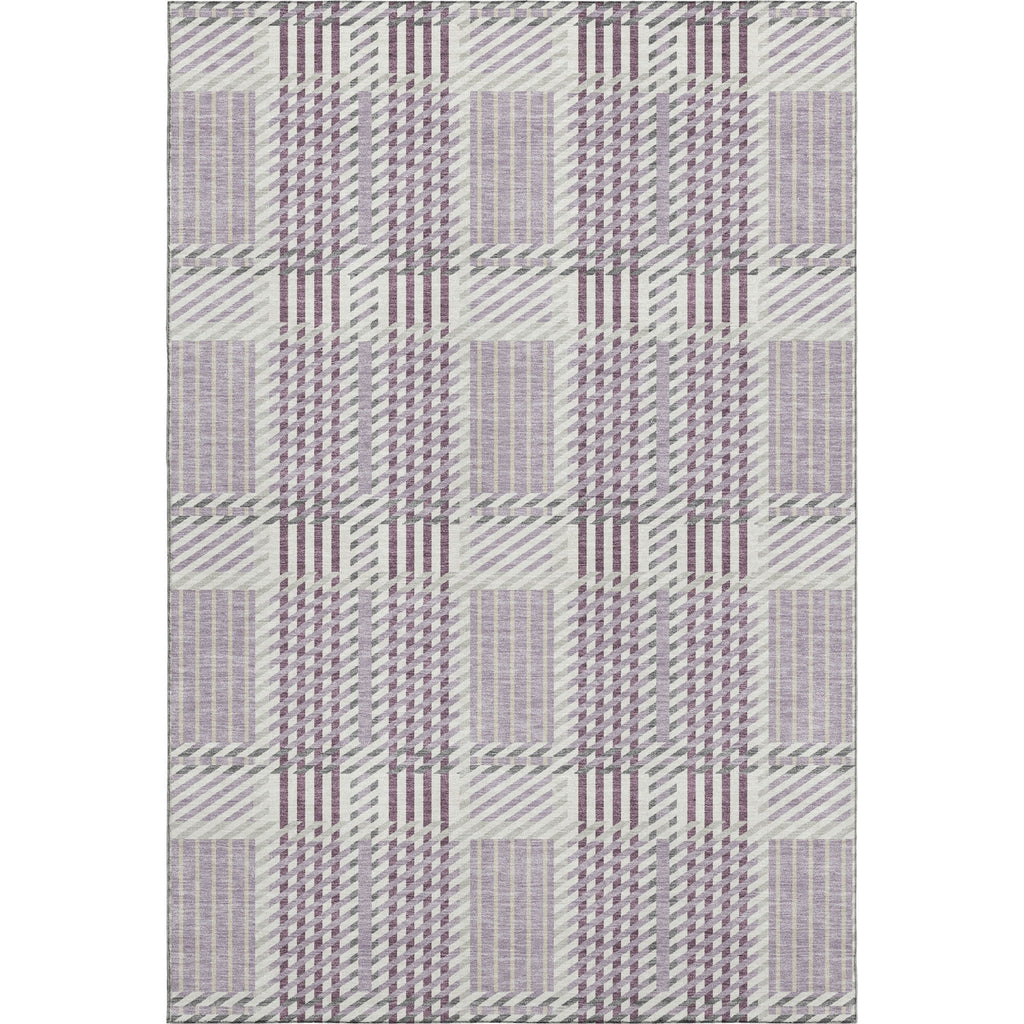 Piper Looms Mayfield Plaid AMF1000 Lavender Machine Washable Area Rug main image