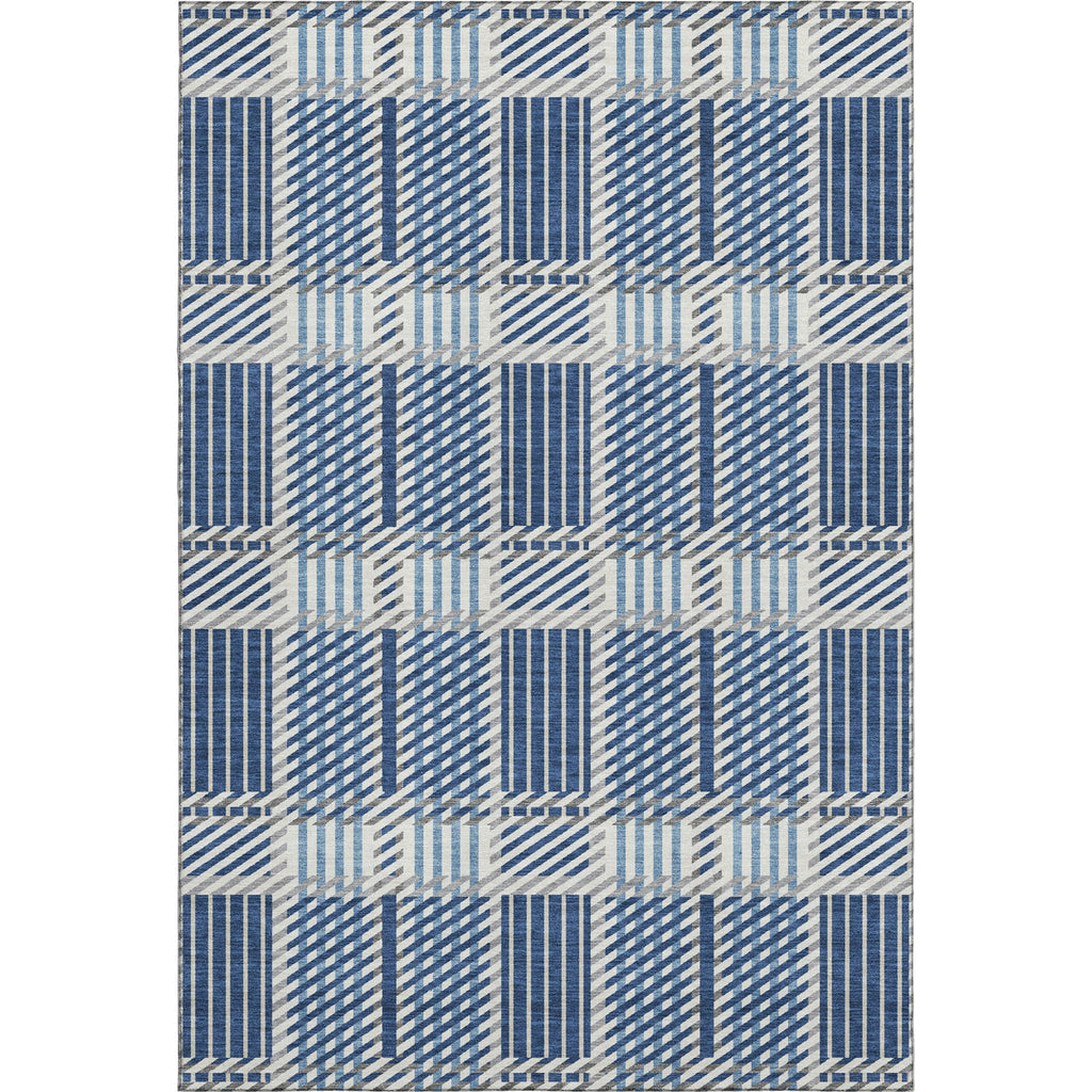 Piper Looms Mayfield Plaid AMF1000 Navy Machine Washable Area Rug main image
