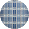 Piper Looms Mayfield Plaid AMF1000 Navy Machine Washable Area Rug Round Main Image