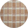 Piper Looms Mayfield Plaid AMF1000 Paprika Machine Washable Area Rug Round Main Image