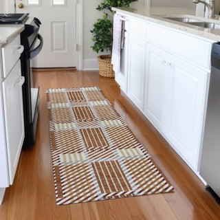 Piper Looms Mayfield Plaid AMF1000 Paprika Machine Washable Area Rug Runner Lifestyle Image Feature