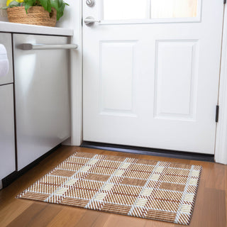 Piper Looms Mayfield Plaid AMF1000 Paprika Machine Washable Area Rug Scatter Lifestyle Image Feature
