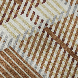 Piper Looms Mayfield Plaid AMF1000 Paprika Machine Washable Area Rug Swatch Image