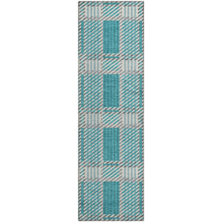 Piper Looms Mayfield Plaid AMF1000 Teal Machine Washable Area Rug Runner Main Image