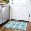 Piper Looms Mayfield Plaid AMF1000 Teal Machine Washable Area Rug Scatter Lifestyle Image Feature