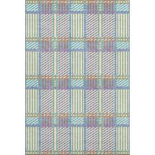 Piper Looms Mayfield Plaid AMF1000 White Machine Washable Area Rug main image