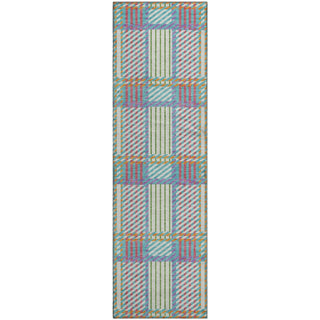 Piper Looms Mayfield Plaid AMF1000 White Machine Washable Area Rug Runner Main Image