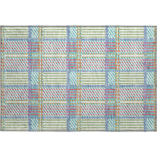 Piper Looms Mayfield Plaid AMF1000 White Machine Washable Area Rug Scatter Main Image