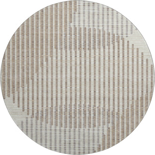 Piper Looms Mayfield Circles AMF1001 Beige Machine Washable Area Rug Round Main Image