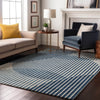 Piper Looms Mayfield Circles AMF1001 Blue Machine Washable Area Rug Lifestyle Image Feature