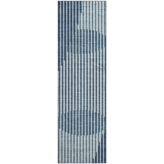 Piper Looms Mayfield Circles AMF1001 Blue Machine Washable Area Rug Runner Main Image