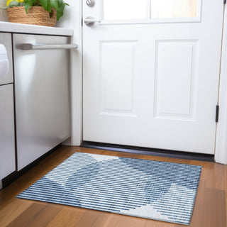 Piper Looms Mayfield Circles AMF1001 Blue Machine Washable Area Rug Scatter Lifestyle Image Feature