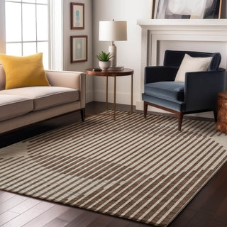 Piper Looms Mayfield Circles AMF1001 Brown Machine Washable Area Rug Lifestyle Image Feature