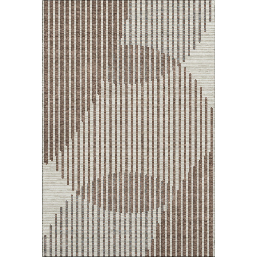 Piper Looms Mayfield Circles AMF1001 Brown Machine Washable Area Rug main image