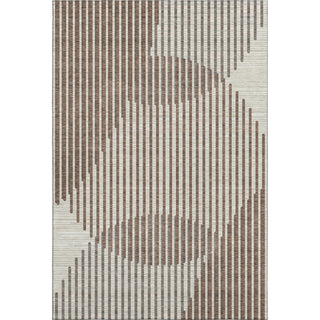 Piper Looms Mayfield Circles AMF1001 Brown Machine Washable Area Rug main image