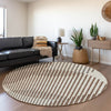 Piper Looms Mayfield Circles AMF1001 Brown Machine Washable Area Rug Round Lifestyle Image Feature