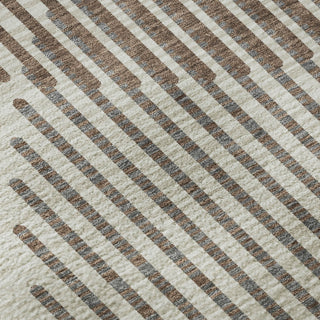 Piper Looms Mayfield Circles AMF1001 Brown Machine Washable Area Rug Swatch Image