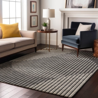 Piper Looms Mayfield Circles AMF1001 Charcoal Machine Washable Area Rug Lifestyle Image Feature