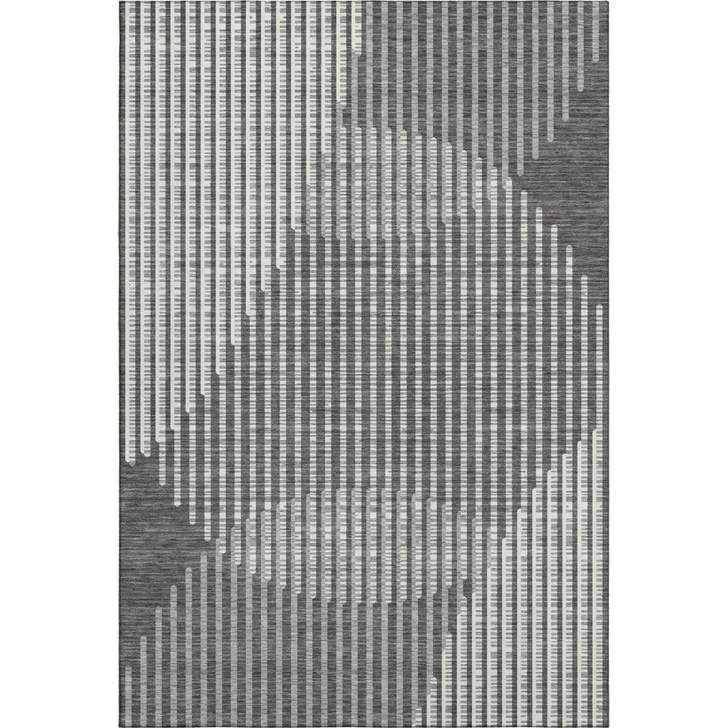 Piper Looms Mayfield Circles AMF1001 Charcoal Machine Washable Area Rug main image