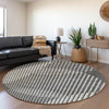 Piper Looms Mayfield Circles AMF1001 Charcoal Machine Washable Area Rug Round Lifestyle Image Feature