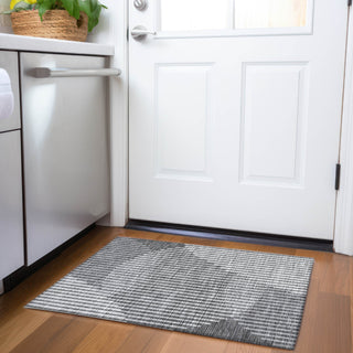 Piper Looms Mayfield Circles AMF1001 Charcoal Machine Washable Area Rug Scatter Lifestyle Image Feature