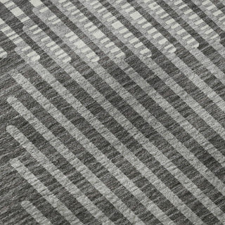 Piper Looms Mayfield Circles AMF1001 Charcoal Machine Washable Area Rug Swatch Image