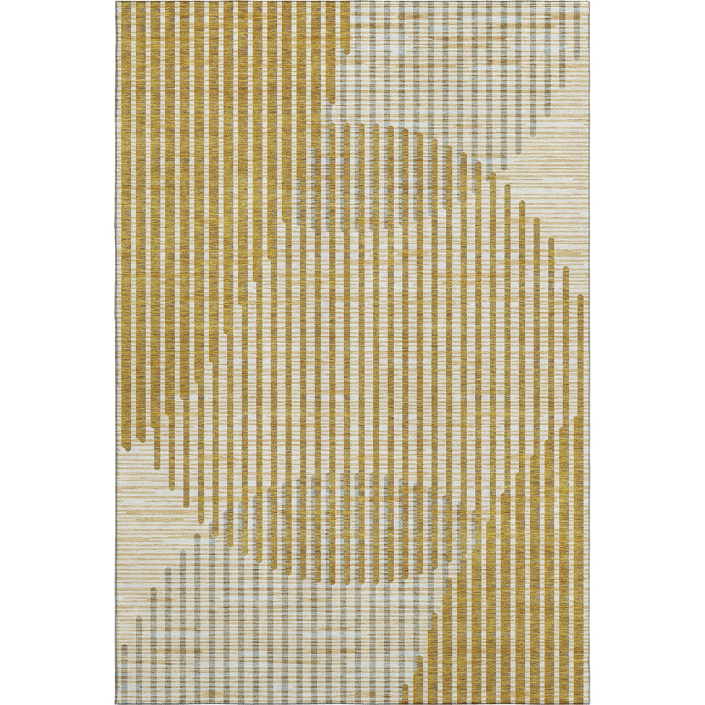 Piper Looms Mayfield Circles AMF1001 Gold Machine Washable Area Rug main image