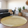 Piper Looms Mayfield Circles AMF1001 Gold Machine Washable Area Rug Round Lifestyle Image Feature