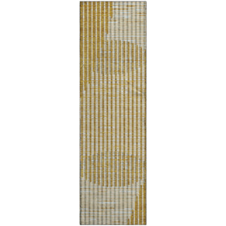 Piper Looms Mayfield Circles AMF1001 Gold Machine Washable Area Rug Runner Main Image