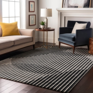 Piper Looms Mayfield Circles AMF1001 Gray Machine Washable Area Rug Lifestyle Image Feature