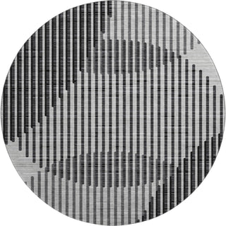 Piper Looms Mayfield Circles AMF1001 Gray Machine Washable Area Rug Round Main Image