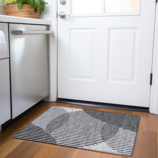 Piper Looms Mayfield Circles AMF1001 Gray Machine Washable Area Rug Scatter Lifestyle Image Feature